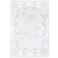 Фигурные бумажные вырубки "Рамки цветочные-1", цвет белый, 6 шт., арт. QS-A-13001-01M