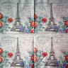 Салфетка для декупажа "Париж", 33х33 см, 3 слоя, арт. SDL-R019