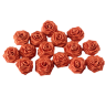 Бумажные цветы "Розочки", цвет оранжевый, диаметр 20 мм, 15 шт., арт. QS-R-013