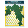 Фигурные бумажные вырубки "Садовая решетка и листья плюща", желто-зеленый, 2 шт. и 10 листьев, арт. QS-CR1263-13