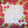 Салфетка для декупажа "В обрамлении яблок", 33х33 см, 3 слоя, арт. SDL-VITTO-016
