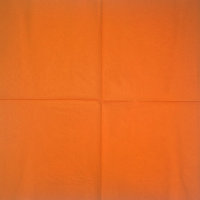 Салфетка для декупажа "Однотонная - Морковка", квадрат, размер 33х33 см, 3 слоя