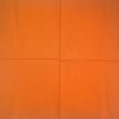 Салфетка для декупажа &quot;Однотонная - Морковка&quot;, квадрат, размер 33х33 см, 3 слоя Салфетка для декупажа "Однотонная - Морковка", квадрат, размер 33х33 см, 3 слоя