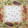 Салфетка для декупажа "Овощной орнамент", квадрат, размер 33х33 см, 3 слоя