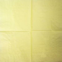 Салфетка для декупажа "Однотонная - Ваниль", квадрат, размер 25x25 см, 2 слоя