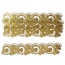 Фигурные бумажные вырубки "Бордюры цветочные-2" золотые, 4 шт., 13,5х3 см, арт. QS-A-12004-02M