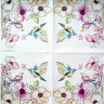 Салфетка для декупажа "Цветок в клюве", квадрат, размер 33х33 см, 3 слоя