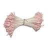 Тычинки малые капли с блестками розовые с белой ножкой, 50 шт., арт. 83124