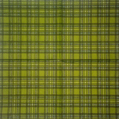 Салфетка для декупажа &quot;Орнамент в зеленую клетку&quot;, квадрат, размер 33х33 см, 3 слоя Салфетка для декупажа "Орнамент в зеленую клетку", квадрат, размер 33х33 см, 3 слоя