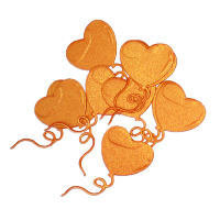 Фигурные бумажные вырубки "Воздушные шарики", оранжевое золото, 5х3 см, 10 шт., арт. QS-PP1401-05