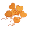 Фигурные бумажные вырубки "Воздушные шарики", оранжевое золото, 5х3 см, 10 шт., арт. QS-PP1401-05