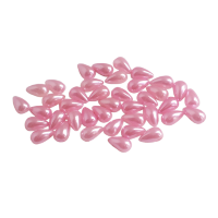 Декоративные полубусины "Розовые капли" размер 8х5мм, 40шт.