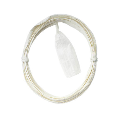Плоская бумажная веревочка № 01: цвет Белый, 5 метров Twistart бумажная лента, 4 см (в раскрутке) х 5 м