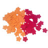 Дырокольные бумажные вырубки "Цветы лотоса" красно-оранжевые, 18мм, 100 шт., арт. QS-99S-004-01
