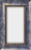 Глубокая рамка 3D - для квиллинга и объемных работ, синяя меланжевая с коричневым ободком, 15,5х28х4,7см, арт. 995121301