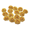 Бумажные цветы "Розочки", цвет яркое золото, диаметр 20 мм, 15 шт., арт. QS-R-020M