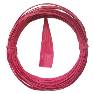 Плоская бумажная веревочка № 04: цвет Красный, 10 метров Twistart бумажная лента, 4 см (в раскрутке) х 10 м