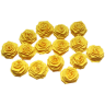 Бумажные цветы "Розочки", цвет лимонный, диаметр 20 мм, 15 шт., арт. QS-R-015