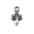Шарм-подвеска посеребренная "Королевская лилия", 1 шт., 19х15х2 мм, арт. AL-51624