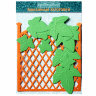 Фигурные бумажные вырубки "Садовая решетка и  листья плюща", оранжево-зеленый, 2 шт. и 10 листьев, арт. QS-CR1263-16