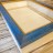 Глубокая рамка 3D - для квиллинга и объемных работ, багет синий с золотым ободком и двойным паспарту, 24х34.5х5.4 см, арт. 994415281