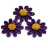 Квиллинг цветы фиолетовые, d35мм, 3 шт., арт. QS-FL35-02