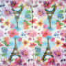 Салфетка для декупажа "Париж в цветах", 33х33 см, 3 слоя, арт. SDL-R024