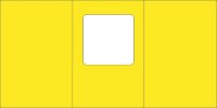 Малые открытки 3 шт., вырубка КВАДРАТ, цвет солнечно желтый, размер при сложении 100х150мм