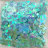 Пайетки голографические голубые "Цветы", 14х14мм, арт. COL-SF02-21