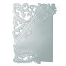 Фигурные бумажные вырубки "Кружевная салфетка-4", серебро, 13,5х9 см, 4 шт., арт. QS-LR0405-03