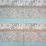 Салфетка для декупажа "Серо-голубой орнамент", квадрат, размер 33х33 см, 3 слоя
