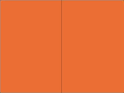 Малые открытки без вырубки, цвет оранжевый (5 шт. в уп.) Открытки с двойным сложением (размер при сложении 103х146мм, в развороте 146х206мм), 150гр., 5 шт.
