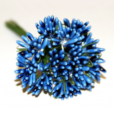 т.голубой, DKB023H Искусственные цветы и ветки: Декоративный букетик т.голу...