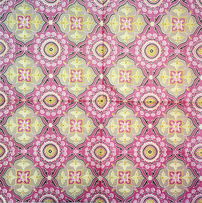 Салфетка для декупажа &quot;Фантазийный орнамент на розовом&quot;, квадрат, размер 33х33 см, 3 слоя Салфетка для декупажа "Фантазийный орнамент на розовом", квадрат, размер 33х33 см, 3 слоя