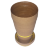 Квиллинг вазочка с поддоном, коричнево-желтый микс, арт. QS-G01