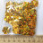 Пайетки голографические темно-золотые "Цветы", 14х14мм, арт. COL-SF02-64