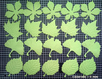 Фигурные бумажные вырубки "Листья-2" цвет липа, 20шт., арт. QS-1201-0028-01