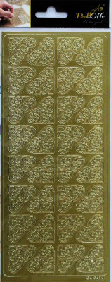 Наклейки &quot;Полосы CL7&quot; / Золото A-P-0479-G Наклейки "Полосы CL7" / Золото                   Золотые наклейки Peel-Offs (Нидерланды)
В набор входит 1 лист наклеек формата 10х23см с  угловыми узорами на золотом фоне. На листе:  16 пар уголков.
