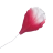 Лепестки пиона волнистые бело-красные (на проволоке), 8х6 см, 10 шт., арт.TLND-009