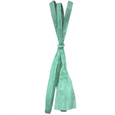 Плоская бумажная веревочка № 07: цвет Изумрудный, 1 метр Twistart бумажная лента, 4 см (в раскрутке) х 1 м