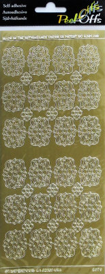 Наклейки &quot;Медальоны&quot; / Золото A-P-2679-G Наклейки "Медальоны /Золото                            Золотые наклейки Peel-Offs (Нидерланды)
В набор входит 1 лист наклеек формата 10х23см с  цветами на золотом фоне. На листе:  24 крупных фигур - цветков, 12 мелких цветков.