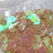 Пайетки голографические бежево-розовые "Цветы", 8х8мм, арт. COL-SF02-11