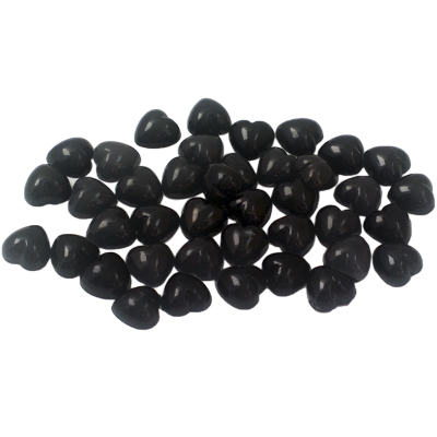 Декоративные полубусины &quot;Черные сердечки&quot; размер 8х8мм, 40шт. Декоративные полубусины "Черные сердечки" размер 8х8мм, 40шт.
