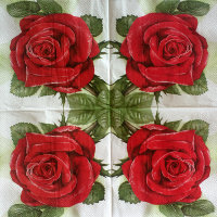 Салфетка для декупажа "Красная роза", 25х25 см, 3 слоя, SDS-VITTO-002