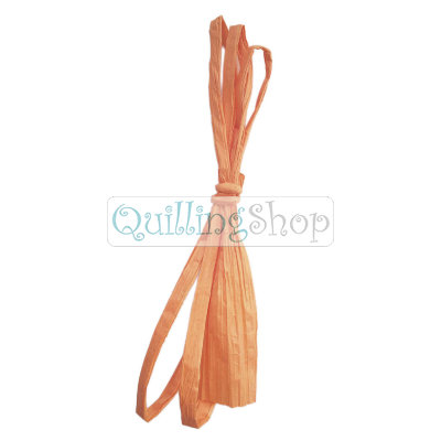 Плоская бумажная веревочка № 03: цвет Оранжевый, 1 метр Twistart бумажная лента, 4 см (в раскрутке) х 1 м