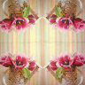 Салфетка для декупажа "Натюрморт с тюльпанами", квадрат, размер 33х33 см, 3 слоя