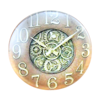 Кабошон "Часики с шестиренками", 1 шт., d=25 мм, арт. AL-G25-0391