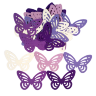 Дырокольные вырубки "Бабочки" фиолетовый микс, 32х45мм, 30 шт., арт. QS-515-001-01