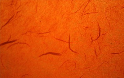 Бумага шелковистая тутовая, цвет оранжевый, артикул 7105 лист размер А4, плотность 25гр/м2