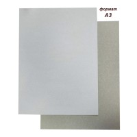 Картон бело-серый двусторонний, немелованный, формат А3, 1 лист, арт. KNM-103